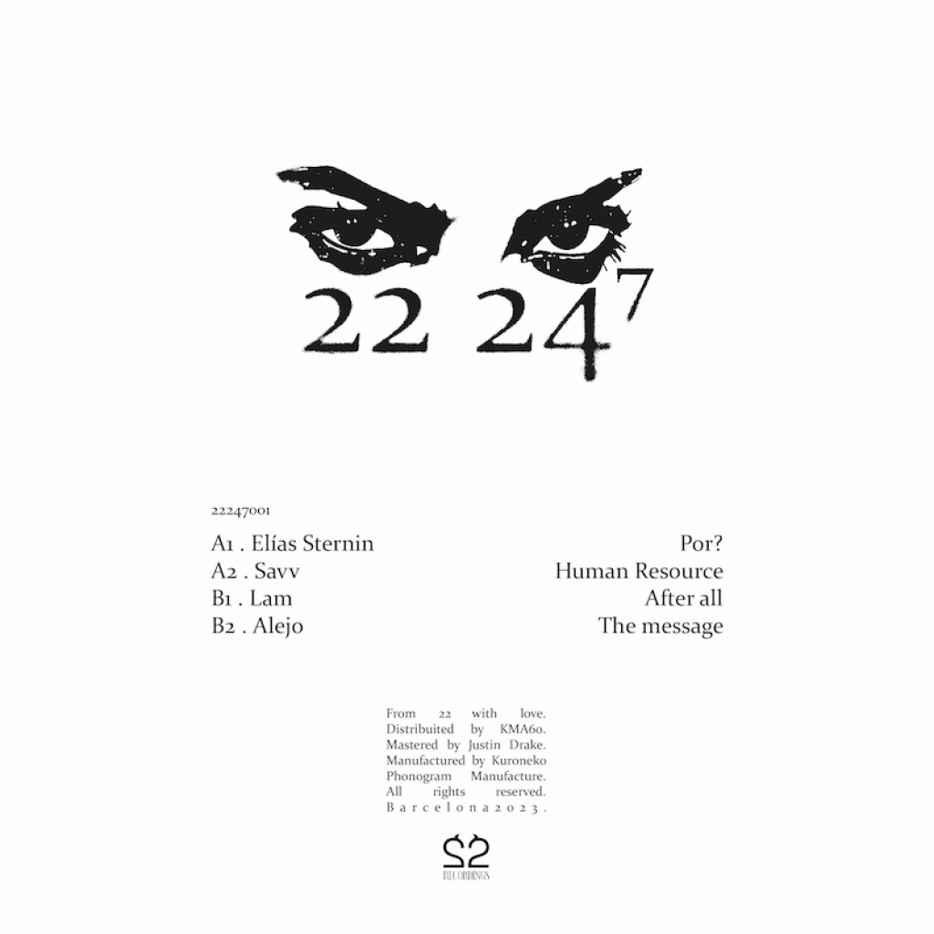 ( 22247001 ) VARIOUS ARTISTS - 22247001 ( 12" ) 22Recordings